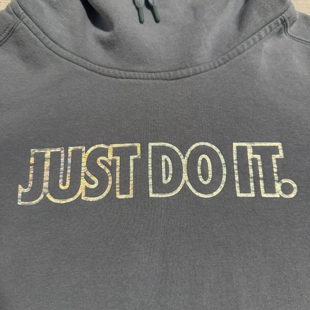 Nike Pullover Hoodie Long‎ Sleeve Mock Neck Sweatshirt Blue Women's Size Small